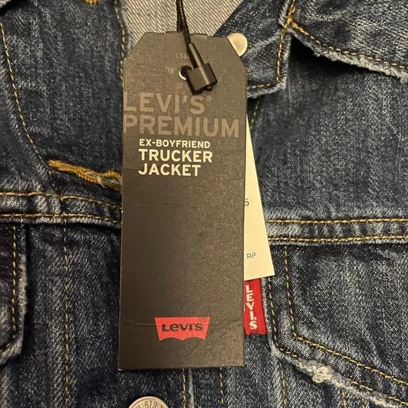 Levi’s Premium Ex-Boyfriend Trucker Jean Jacket size Small - Picture 6 of 7